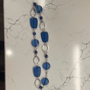 Elegant Blue and Silver Necklace